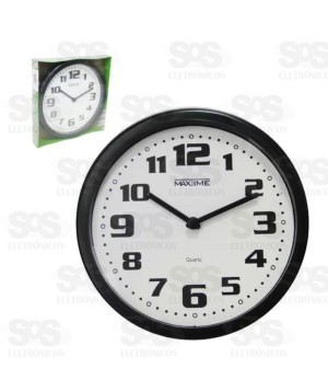 Relógio De Parede Arábico Redondo Maxtime MX 40004-1
