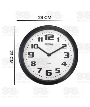 Relógio De Parede Arábico Redondo Maxtime MX 40004-1