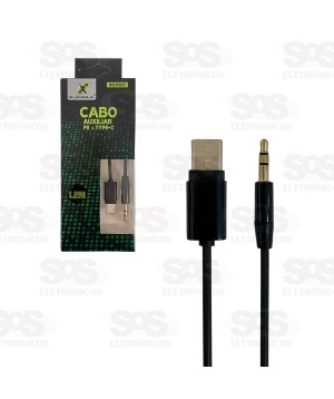 Cabo Auxiliar P2 x Type-C 1.2 Metros X-Cell XC-P2-C