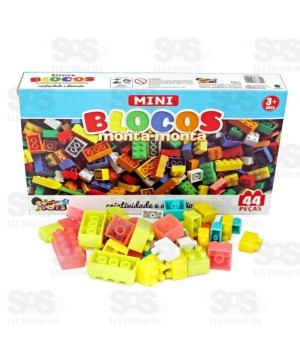 Mini Blocos Monta-Monta 44 Peças Mini Toys 0844