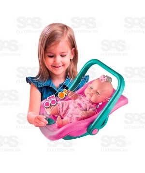 Bebê Passeio Musical Branca Nova Toys 1135