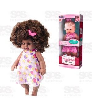 Boneca Yukinha Baby Hair Negra Nova Toys 1148