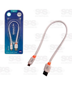 Cabo De Dados Turbo Micro USB V8 3.4A 30 CM Inova CBO-5910