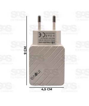 Carregador Turbo Com Cabo Iphone 2 USB 4.8A Inova CAR-5254A