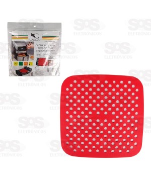 Tapete Protetor Quadrada De Silicone Para Air Fryer 21CM Caerus CRS-1831