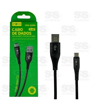 Cabo De Nylon Type C 3.4A 1 Metro Inova CBO-6086