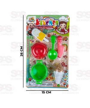 Conjunto  Kitchen Sorvete 6 Peças Toy King TK-AB5816