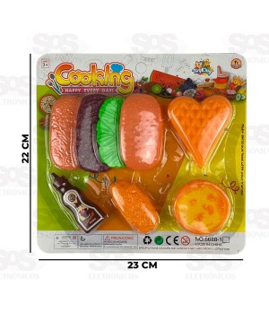 Conjunto Comidinhas CookIng 8 Peças Toy King TK-AB4084