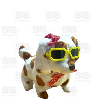 Cachorrinho Fashion Pelúcia Pula Anda e Late Toy king DG-03