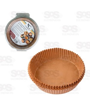 Kit Forma Descartável Para Air Fryer 50 Unidades 20x4,5CM Caerus CRS-2572