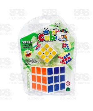 Kit 2 Cubo Mágico Embalagem Blister Toy King TK-AB4578