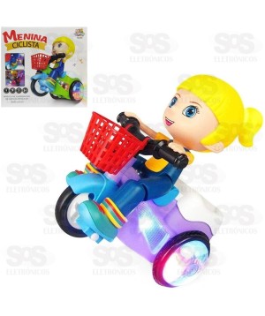 Ciclista Com Luzes e Som Com Giro de 360 Graus Toy King TK-2370