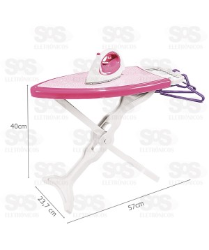 Tabuinha de Passar Roupas Com Ferrinho Infantil Poliplac 4712