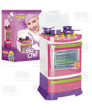 Fogão Infantil Big Chef Com Acessórios Poliplac 5559