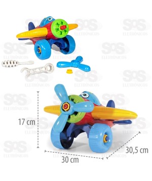 Avião Didático Monta e Desmonta Poliplac 7430