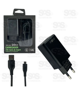 Carregador 20W Com Cabo Micro V8 Inova CAR-2175D