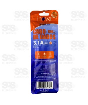 Cabo De Dados 3.1A Micro USB V8 1 Metro Inova CBO-12182