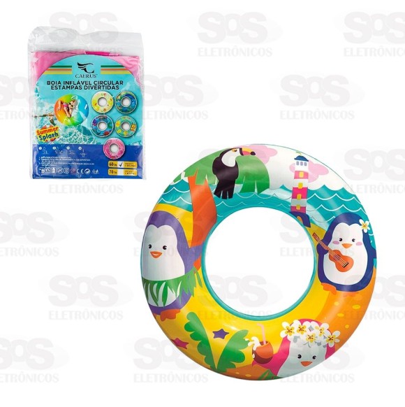 Boia Inflável Circular Estampas Divertidas 60CM Caerus CRS-1946