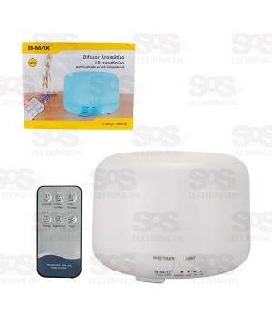 Difusor Umidificador De Ar Com LED e Controle Remoto B-Max BM-048
