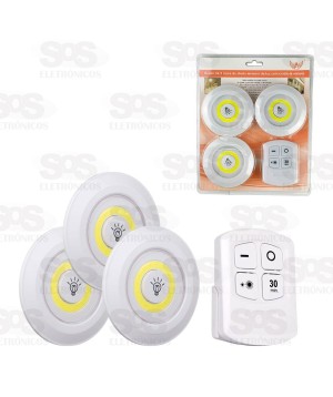 Kit 3 Luminárias Spot Com Controle Remoto Altomex AL-B1310