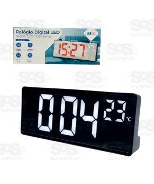 Relógio Digital LED Com Despertador Espelhado Luatek ZB-4002