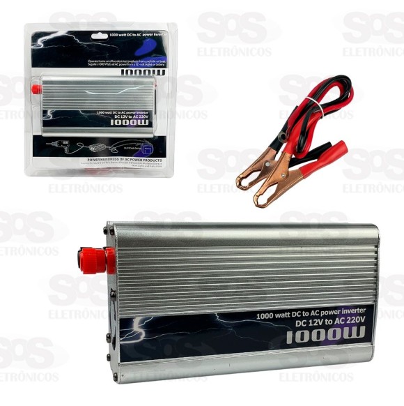 Inversor de Voltagem 1000W DC 12V 220V MS-1000