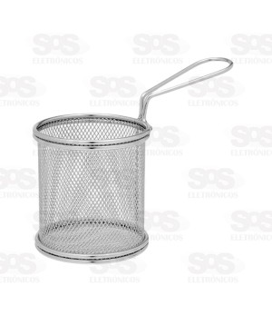 Mini Cesta Para Frituras Aço Inox 15x9CM Unitário Caerus CRS-1536