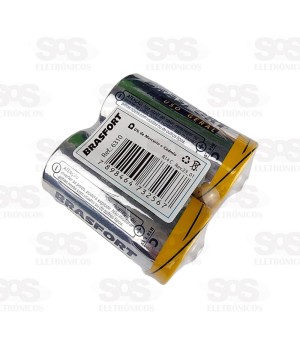 Pilha Bateria C R14 1,5V Para Uso Geral Brasfort 6310