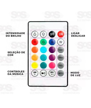 Lâmpada LED Musical Com Bluetooth e Controle Remoto