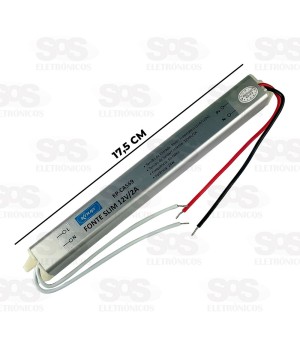 Fonte Slim 24W Para Fita LED 12V/2A Knup KP-CA569