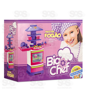 Master Fogão Infantil Big Chef Com Acessórios Poliplac 5566