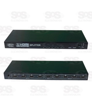 Splitter HDMI 1x8 1 Entrada e 8 Saídas 4K Knup KP-SW100