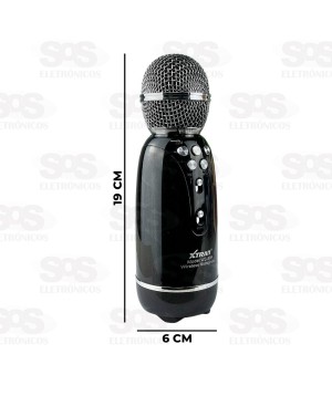 Microfone Sem Fio Bluetooth Karaokê Xtrad WS-899
