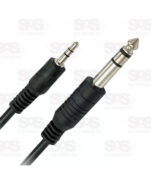 Cabo P2 Para P10 Estéreo 3 Metros B-Max 8401 XC-P2XP10-3M