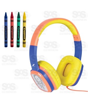 Fone De Ouvido Infantil Kids Com Fio Para Colorir X-Cell XC-HS17