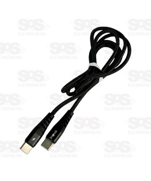 Cabo De Dados Duplo Type C 65W 1 Metro Inova CBO-12221