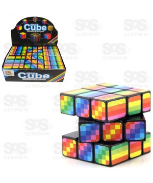 Cubo Mágico 6cm Arco Íris caixa com 6 Unidades Toy King TK-4153