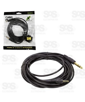 Cabo P2 Para P10 Estéreo 5 Metros X-cell XC-P2xP10