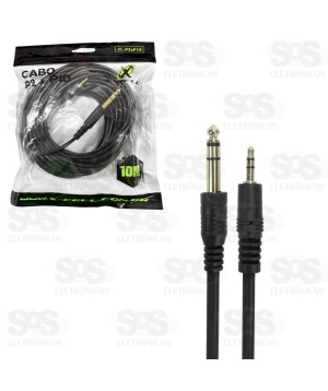 Cabo P2 Para P10 Estéreo 10 Metros X-cell XC-P2xP10