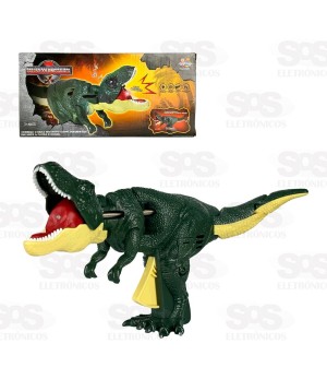 Dinossauro Articulável Com Luzes e Sons Toy King TK-AB6577