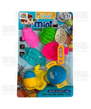 Conjunto Comidinhas Kitchen 9 Peças Toy King TK-AB4003