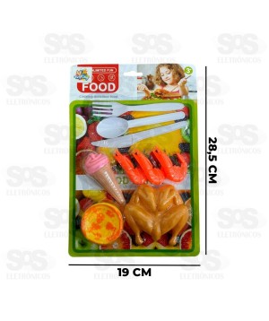 Conjunto Comidinhas Com 10 Peças Toy King TK-AB4382