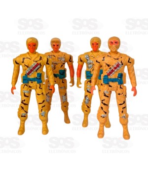 Bonecos Militares 4 Peças Com Acessórios Toy King TK-AB5086