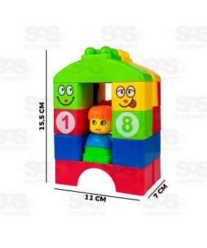 Conjunto Blocos De Montar 18 Peças Toy King TK-2265