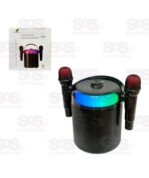 Caixa De Som 40W Com Microfone Sem Fio X-Cell XC-KB-01