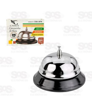 Sino Campainha De Mesa 85MM Som Alto Clássico Caerus CRS-1870