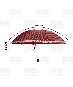 Sombrinha Poliéster Bolinhas 56CM Altomex AJ-193