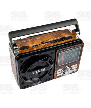 Rádio Retrô 9 Bandas Com Lanterna Eletro Mex EL-1301