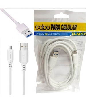 Cabo Micro USB V8 1 Metro Carga Rápida B-max 8601