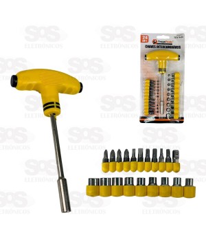 Kit Chaves Intercambiáveis 23 Em 1 Troya Tools TRY-9430